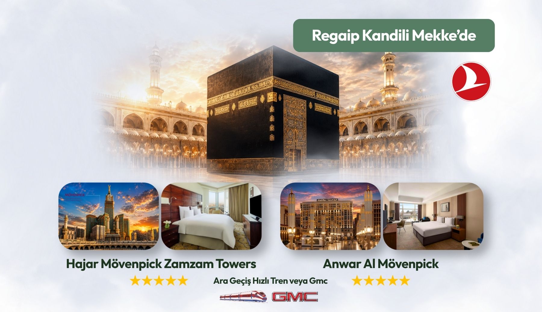 6 Aralık 5 Yıldız Deluxe Umre | Regaip Kandili Mekke’de